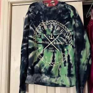 tie dye virginia beach sweatshirt